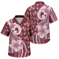 Samoa Teuila Family Matching Summer Maxi Dress and Hawaiian Shirt Maroon Samoan Siapo Motifs LT05 Son's Shirt Maroon - Polynesian Pride