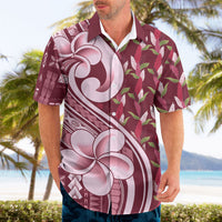 Samoa Teuila Hawaiian Shirt Maroon Samoan Siapo Motifs LT05 - Polynesian Pride