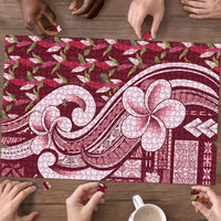 Samoa Teuila Puzzle Maroon Samoan Siapo Motifs