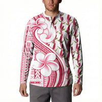 Samoa Teuila Button Sweatshirt White Samoan Siapo Motifs