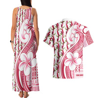 Samoa Teuila Couples Matching Tank Maxi Dress and Hawaiian Shirt White Samoan Siapo Motifs LT05 - Polynesian Pride