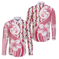 Samoa Teuila Family Matching Long Sleeve Bodycon Dress and Hawaiian Shirt White Samoan Siapo Motifs LT05 Dad's Shirt - Long Sleeve White - Polynesian Pride