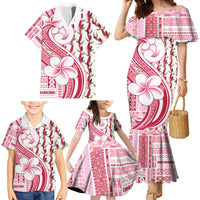 Samoa Teuila Family Matching Mermaid Dress and Hawaiian Shirt White Samoan Siapo Motifs LT05 - Polynesian Pride