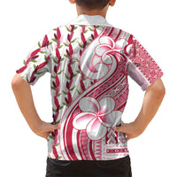 Samoa Teuila Family Matching Off Shoulder Short Dress and Hawaiian Shirt White Samoan Siapo Motifs