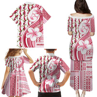 Samoa Teuila Family Matching Puletasi and Hawaiian Shirt White Samoan Siapo Motifs LT05 Mom's Dress White - Polynesian Pride