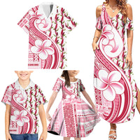 Samoa Teuila Family Matching Summer Maxi Dress and Hawaiian Shirt White Samoan Siapo Motifs LT05 - Polynesian Pride