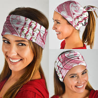 Samoa Teuila Neck Gaiter White Samoan Siapo Motifs