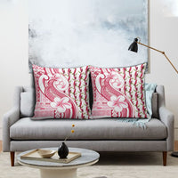 Samoa Teuila Pillow Cover White Samoan Siapo Motifs