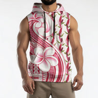 Samoa Teuila Sleeveless Hoodie White Samoan Siapo Motifs
