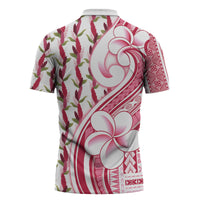 Samoa Teuila Zipper Polo Shirt White Samoan Siapo Motifs LT05 - Polynesian Pride