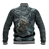 Hawaii Mo'o Lizard God Baseball Jacket Polynesian Style