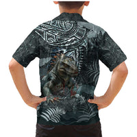 Hawaii Mo'o Lizard God Family Matching Mermaid Dress and Hawaiian Shirt Polynesian Style