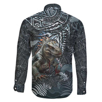 Hawaii Mo'o Lizard God Family Matching Short Sleeve Bodycon Dress and Hawaiian Shirt Polynesian Style