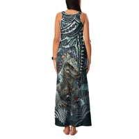 Hawaii Mo'o Lizard God Family Matching Tank Maxi Dress and Hawaiian Shirt Polynesian Style