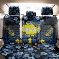 Palau Back Car Seat Cover Polynesian Dolphin Tropical Hibiscus Style