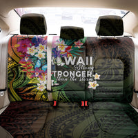 Hawaii Strong Back Car Seat Cover Polynesian Tribal Tropical Flowers