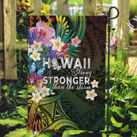 Hawaii Strong Garden Flag Polynesian Tribal Tropical Flowers
