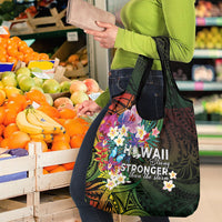 Hawaii Strong Grocery Bag Polynesian Tribal Tropical Flowers