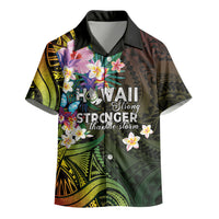 Hawaii Strong Kid Hawaiian Shirt Polynesian Tribal Tropical Flowers