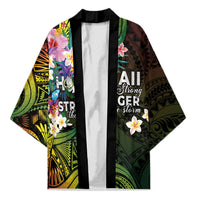 Hawaii Strong Kimono Polynesian Tribal Tropical Flowers