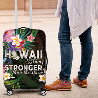 Hawaii Strong Luggage Cover Polynesian Tribal Tropical Flowers