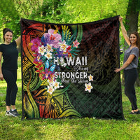 Hawaii Strong Quilt Polynesian Tribal Tropical Flowers