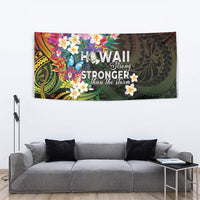 Hawaii Strong Tapestry Polynesian Tribal Tropical Flowers