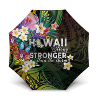 Hawaii Strong Umbrella Polynesian Tribal Tropical Flowers