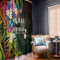 Hawaii Strong Window Curtain Polynesian Tribal Tropical Flowers