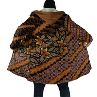 Indonesian Batik Motifs Pattern Floral Art Orange Cloak