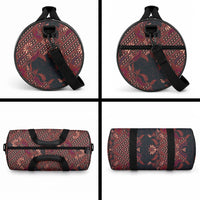 Indonesian Parang Batik Duffle Bag Red Floral Pattern