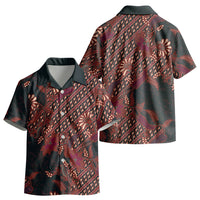 Indonesian Parang Batik Kid Hawaiian Shirt Red Floral Pattern
