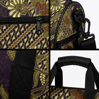 Indonesian Parang Batik Duffle Bag Yellow Floral Pattern