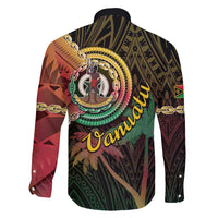 Vanuatu Espiritu Santo Island Family Matching Puletasi and Hawaiian Shirt Beach Landscape
