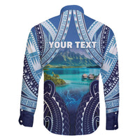 Personalised French Polynesia Bora Bora Family Matching Mermaid Dress and Hawaiian Shirt Beach Landscape Polynesian Style LT05 - Polynesian Pride