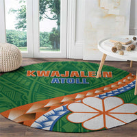 Marshall Islands Kwajalein Atoll Round Carpet Polynesian Tribal Tattoo
