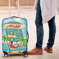 Aloha Hawaii Luggage Cover Funny Macaw Parrot Tropical Vibe