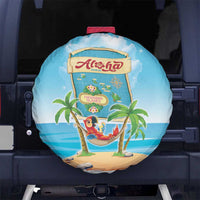 Aloha Hawaii Spare Tire Cover Funny Macaw Parrot Tropical Vibe