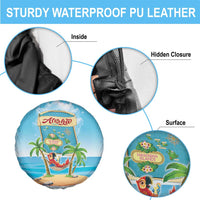 Aloha Hawaii Spare Tire Cover Funny Macaw Parrot Tropical Vibe