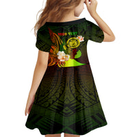 Personalised Hawaii State Motto Kid Short Sleeve Dress Hawaiian Tribal Reggae Hammerhead Shark LT05 - Polynesian Pride