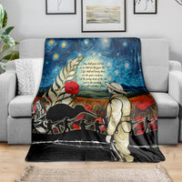 Kei Wareware Tatou New Zealand ANZAC Day Blanket Starry Night Inspo Style