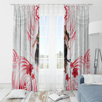 New Zealand Women's Day Window Curtain Maori Wahine Polynesian Pattern