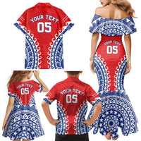 Custom Tuamotu Archipelago Family Matching Mermaid Dress and Hawaiian Shirt Polynesian Tribal Tattoo LT05 - Polynesian Pride