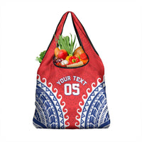 Custom Tuamotu Archipelago Grocery Bag Polynesian Tribal Tattoo