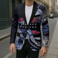 Tuamotu Islands Blazer Polynesian Pattern With Turtle