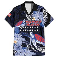 Tuamotu Islands Family Matching Off The Shoulder Long Sleeve Dress and Hawaiian Shirt Polynesian Pattern With Turtle