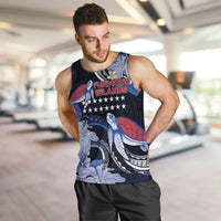 Tuamotu Islands Men Tank Top Polynesian Pattern With Turtle