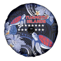Tuamotu Islands Spare Tire Cover Polynesian Pattern With Turtle