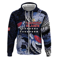 Tuamotu Islands Zip Hoodie Polynesian Pattern With Turtle
