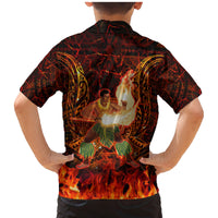 Samoa Siva Afi Festival Family Matching Mermaid Dress and Hawaiian Shirt Fire Knife Dancing LT05 - Polynesian Pride